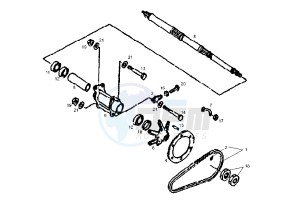 DXR QUAD - 200 cc drawing REAR WHEEL SHAFT