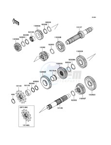 KX250F KX250T7F EU drawing Transmission