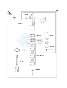 KLX 250 D [KLX250R] (D2-D4) [KLX250R] drawing SHOCK ABSORBER-- S- -