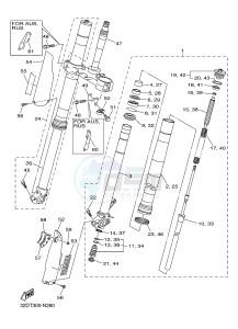 WR250R (BN32 BN31 BN33) drawing FRONT FORK