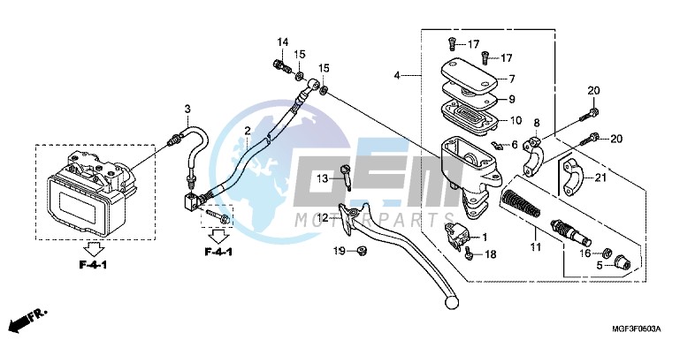 REAR BRAKE MASTER CYLINDER (FJS600A9 2KO/ FJS600AB)