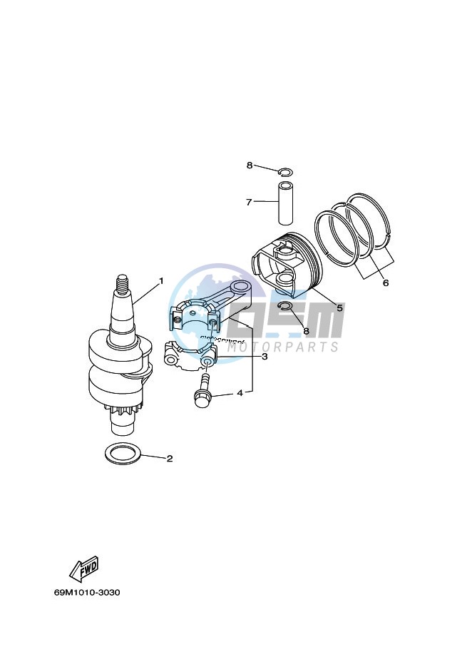 CRANKSHAFT--PISTON