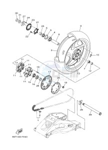 MTN1000 MT-10 (B678) drawing REAR WHEEL