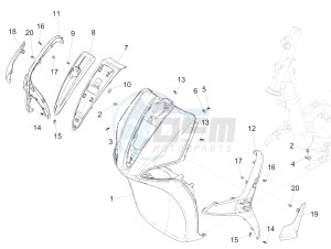 Liberty 50 iGet 4T 3V 25kmh (EMEA) drawing Front shield