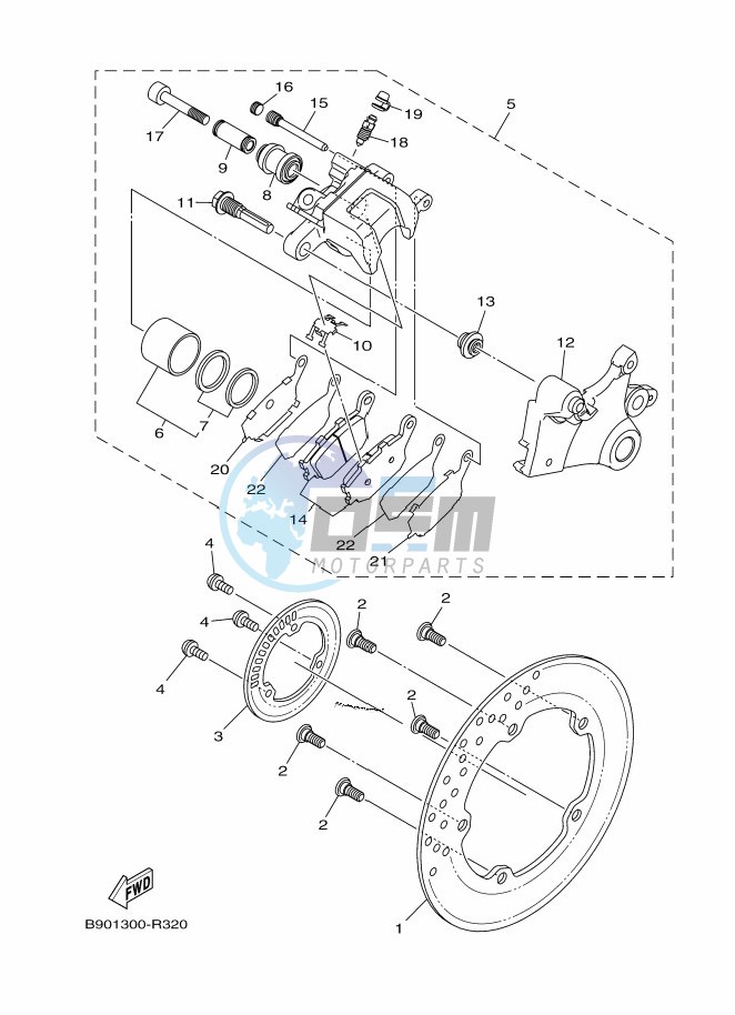 REAR BRAKE CALIPER