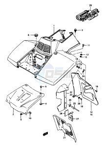 LT-F250 1997 drawing FRONT FENDER