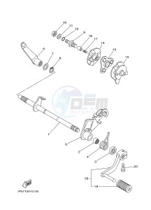 TT-R50 TT-R50E (2CJJ 2CJK 2CJL) drawing SHIFT SHAFT