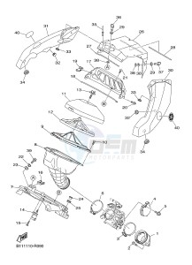 YZ450F (B111 B112 B113 B114) drawing INTAKE