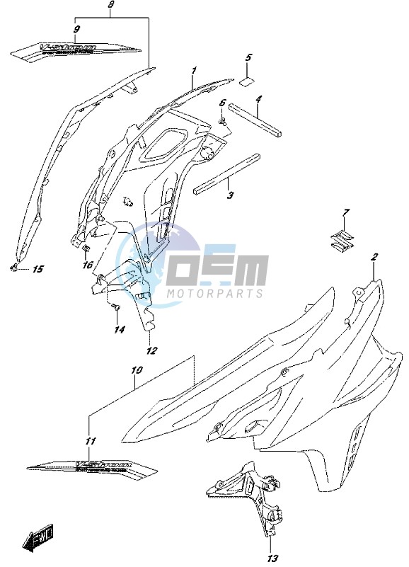 SIDE COWLING (DL650AL7 E21) (FOR YVB,YWW)