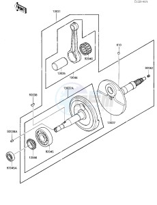 KLT 160 A [KLT160] (A1) [KLT160] drawing CRANKSHAFT -- -E_NO. 006766- -