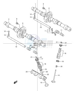 GSX1200 (E4) drawing CAM SHAFT - VALVE