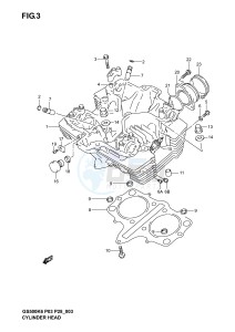 GS500 (P3) drawing CYLINDER HEAD