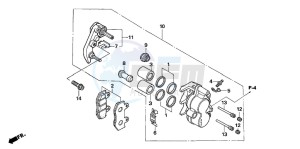 SH150 125 drawing FRONT BRAKE CALIPER