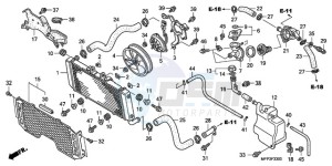 CB13009 BR / CO MME - (BR / CO MME) drawing RADIATOR (CB1300/CB1300S)