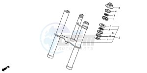 CRF50F drawing FRONT FORK