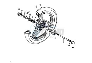 YBR 125 drawing FRONT WHEEL