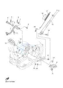 YZ450FX (B917 B918 B919 B919 B91A) drawing STAND & FOOTREST