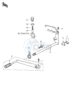 KZ 400 H (H1) drawing GEAR CHANGE MECHANISM