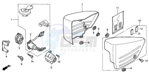 VT125C drawing SIDE COVER