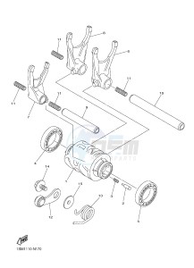 YZ250F (1SM5 1SM6 1SM7 1SM8) drawing SHIFT CAM & FORK