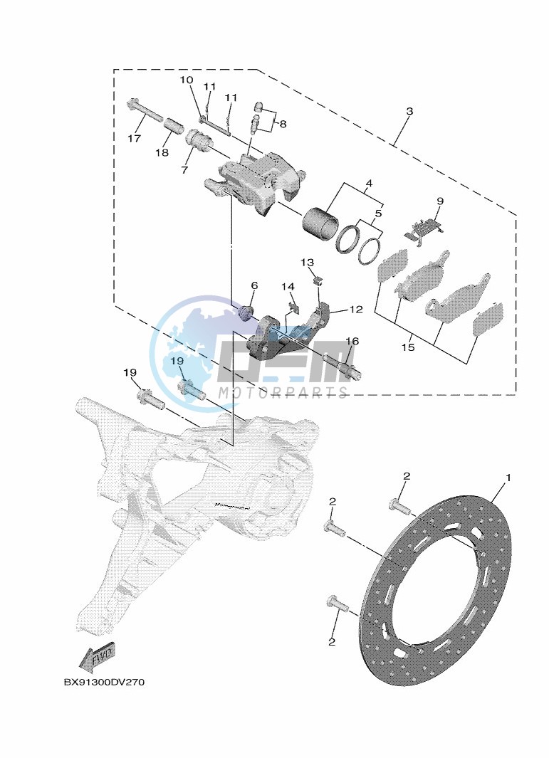 REAR BRAKE CALIPER