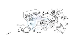 CROX 50 drawing REAR MUDGUARD - INDICATORS