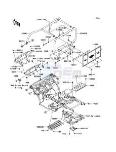 MULE 600 KAF400-B1 EU drawing Guards/Cab Frame