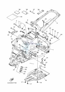 YFM700R YFM70RSXK (2LSS) drawing FRAME