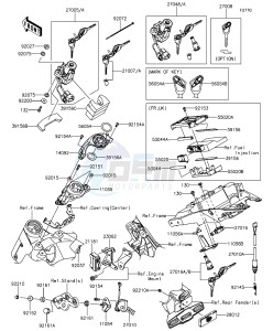 Z1000 ABS ZR1000GEF FR GB XX (EU ME A(FRICA) drawing Ignition Switch