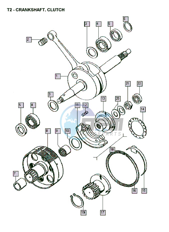 Crankshaft-clutch