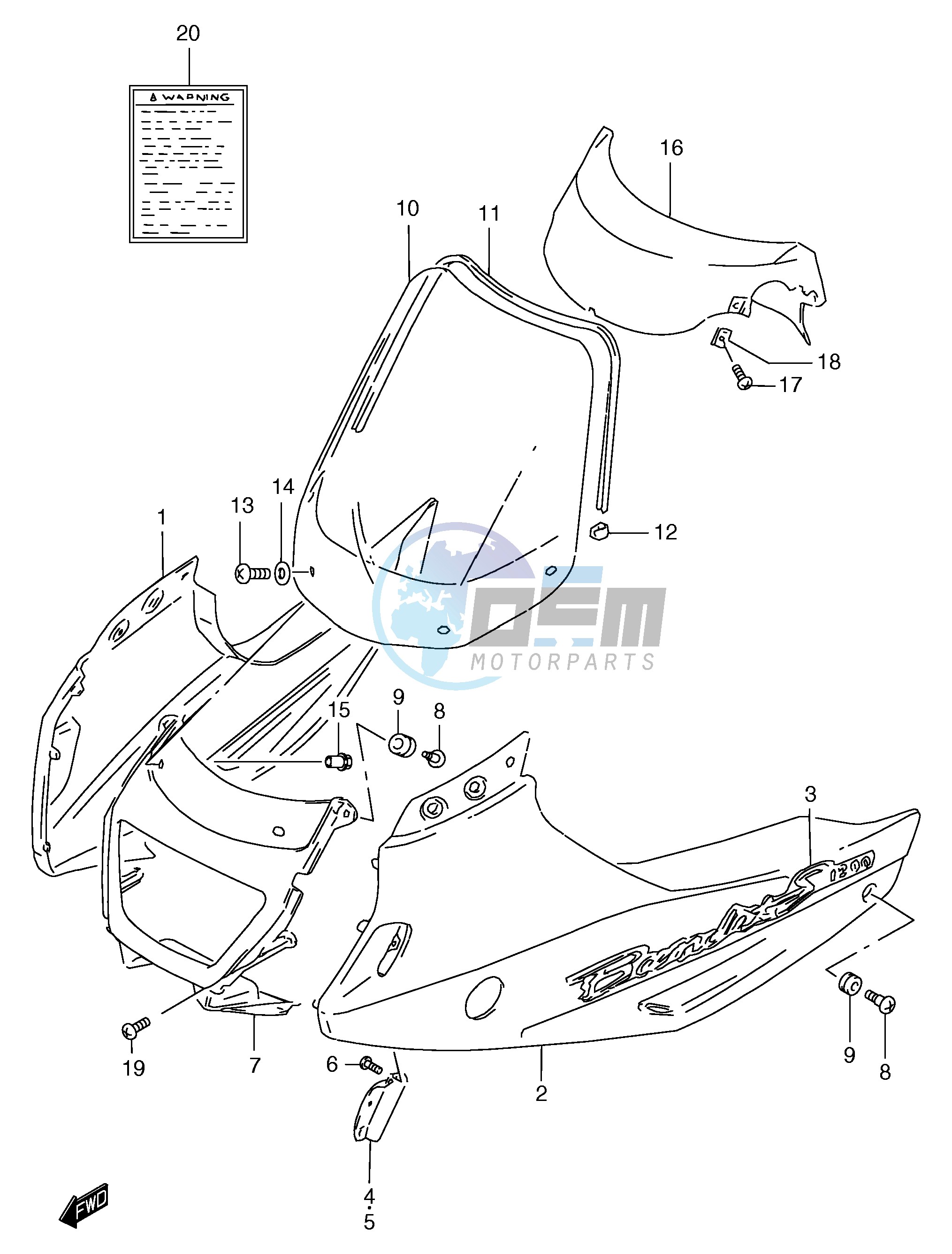 COWLING BODY (GSF1200SY SAY)