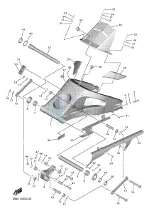 YZF-R6 YZFR6HC 600 YZF-R6 (BN61 BN62) drawing REAR ARM