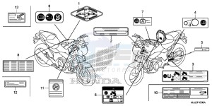 NC750SDE NC750SD Europe Direct - (ED) drawing CAUTION LABEL