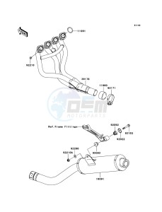 Z750S ZR750K6F FR GB XX (EU ME A(FRICA) drawing Muffler(s)