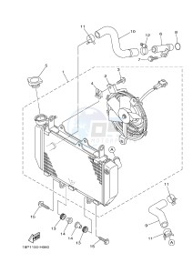 YFZ450R YFZ450RD (18PS 18PP) drawing RADIATOR & HOSE