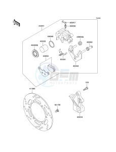 KL 650 A [KLR650] (A10-A14) [KLR650] drawing REAR BRAKE