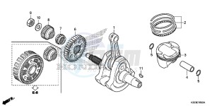 CBR300RF CBR300R Europe Direct - (ED) drawing CRANKSHAFT/ PI STON