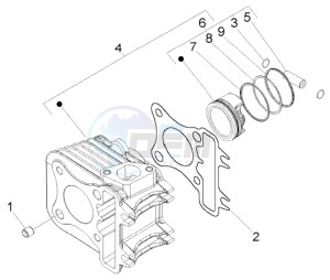 Fly 50 4t drawing Cylinder-piston-wrist pin assy