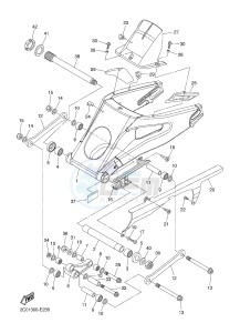 YZF-R6 600 R6 (1JSL 1JSM) drawing REAR ARM