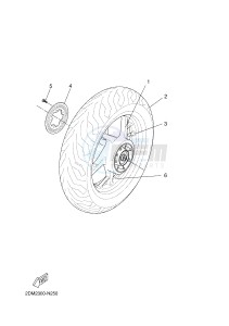 YPR125RA XMAX 125 ABS EVOLIS 125 ABS (2DMH 2DMH) drawing REAR WHEEL