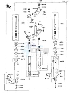 ZX 1000 B [NINJA ZX-10] (B1-B2) [NINJA ZX-10] drawing FRONT FORK