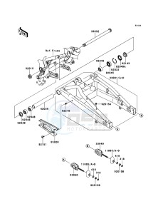 ER-6f ABS EX650B7F GB XX (EU ME A(FRICA) drawing Swingarm