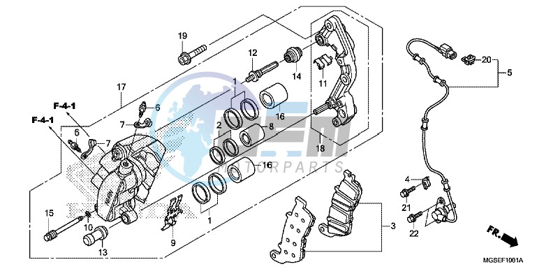 FRONT BRAKE CALIPER (NC700SA/ SD)