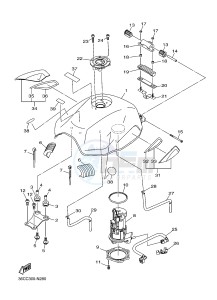 XJ6SA 600 DIVERSION (S-TYPE, ABS) (36D9) drawing FUEL TANK