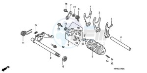 CBR125RWA France - (F / CMF WH) drawing GEAR SHIFT DRUM