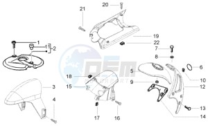 NRG 50 power DT drawing Front and rear mudguard