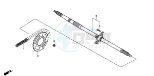 TRX200D FOURTRAX drawing REAR WHEEL AXLE/ DRIVE CHAIN