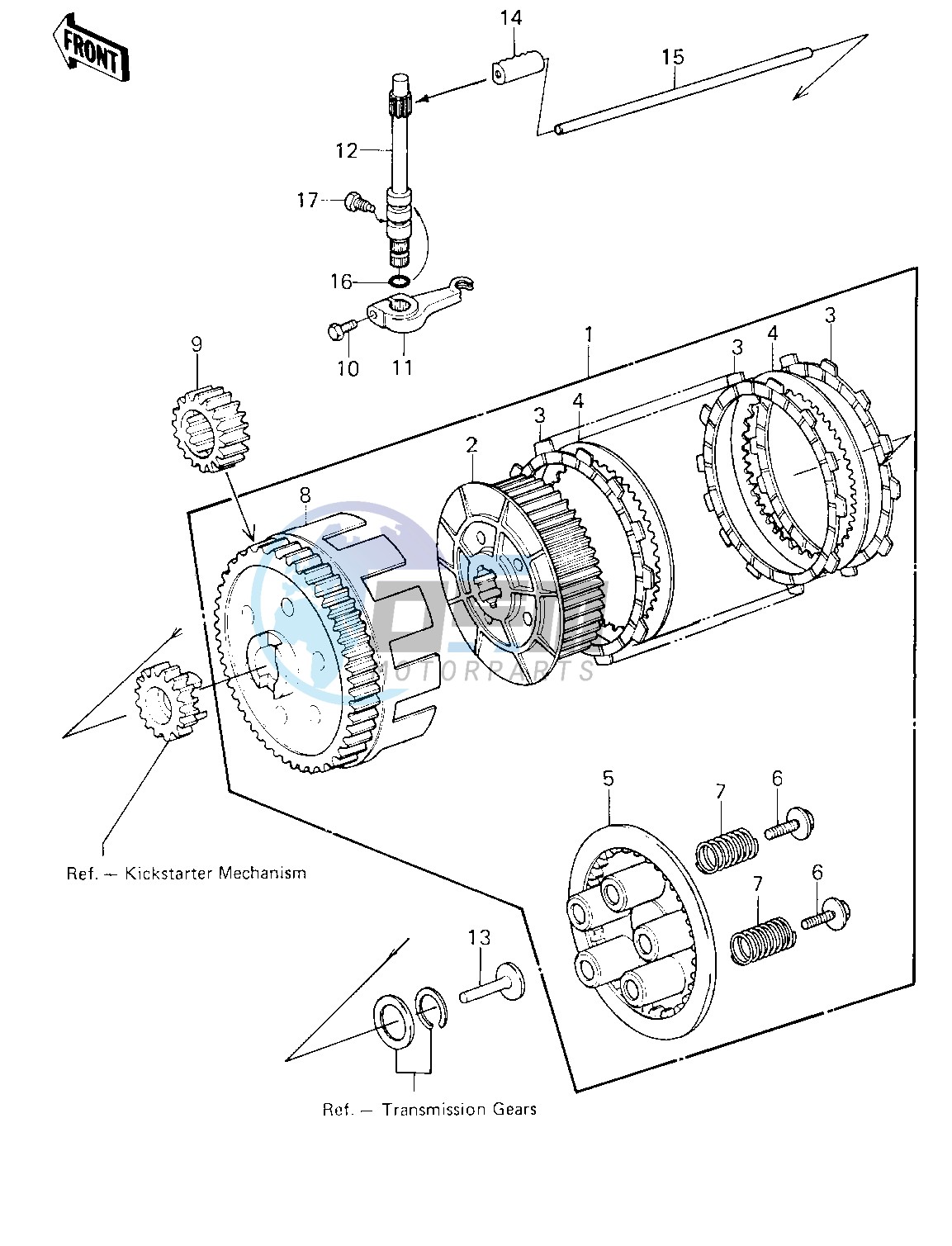 CLUTCH -- 81-82 KLT200-A1_A2_A3- -