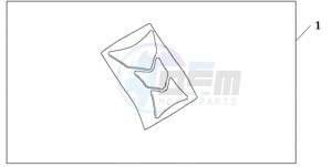 CB600F39 Europe Direct - (ED / ST) drawing TANK PAD HONDA WING LOGO