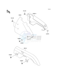 EN 500 C [VULCAN 500 LTD] (C10) C10 drawing SIDE COVERS_CHAIN COVER